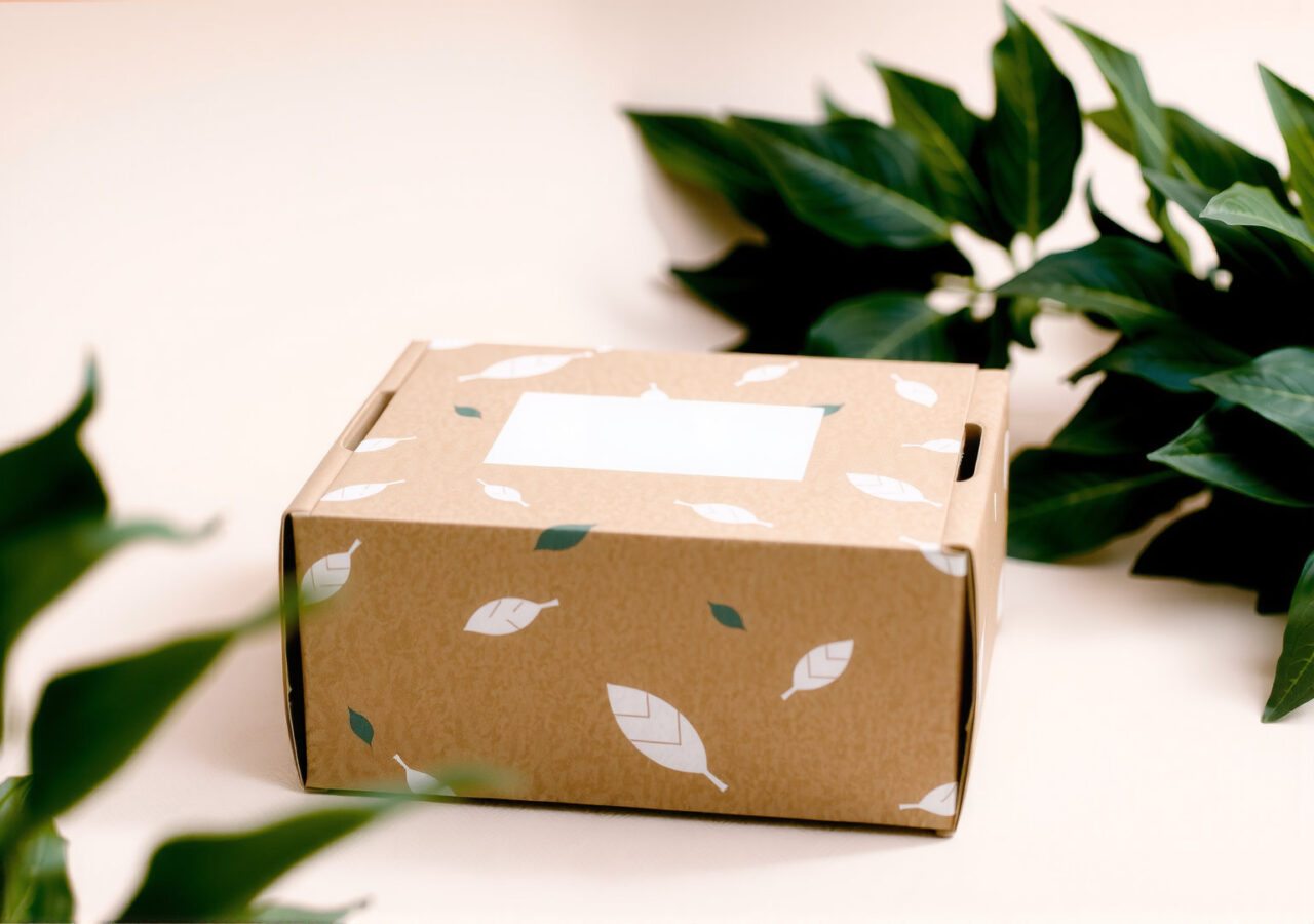 Biodegradable packaging made from recycled paper and cardboard.