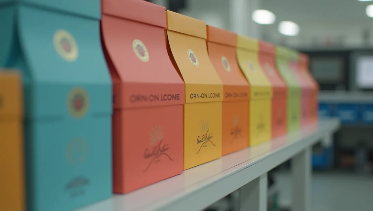 Envase de cartón con impresión de alta precisión y colorimetría profesional.	