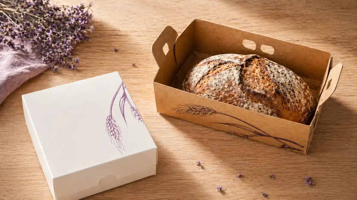 Cajas de cartón kraft para panadería y bollería artesana